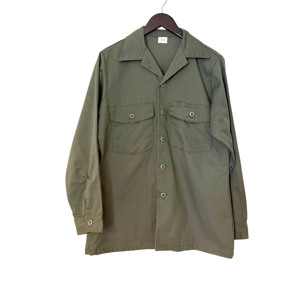 Vintage US Military OG-507 Olive Green Button Up Shirt